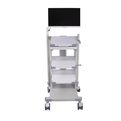 China Modern Hospital Workstation Trolley Nurse Laptop Mobile Computer Cart for sale