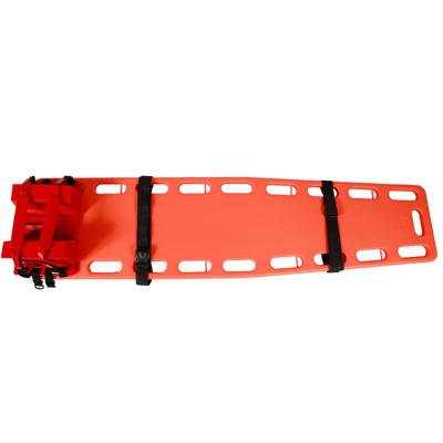 China Spine Board Stretcher Field Emergency Stretcher Emergency Plastic Board + Head Immobilizer for sale