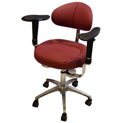 China Commercial Furniture Dental Medical Chair For Doctor Dentist Stool Adjustable Mobile Chair Microfiber Leather for sale