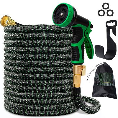 China High Pressure Expandable Magic Garden Car Wash Garden Hose Latex Adjustable 3 Layers Water for sale