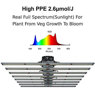 China Seed Starting Factory Price High Quality Greenhouse Farm Full Spectrum LED Grow Lights 6 Bars Led Grow Light 600W for sale