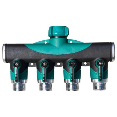 China Easily Install High Qualty 4 Way Wholesale Garden Hose Connector Splitter for sale