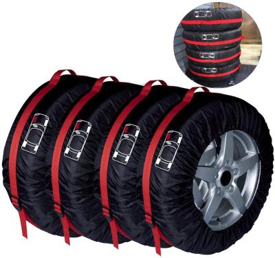 China Modern High Standard In Quality Portable Wheel Protection Storage Car Spare Tire Covers With Carry Handles for sale