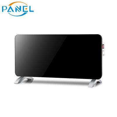 China 2000W Household Tempered Glass Panel Heater Wall Mounted Glass Free Standing Heater for sale