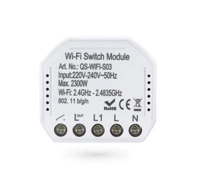 China Newly Developed 2022 Tuya Smart Wi-Fi Switch Module QS-S03 Home Auto Remote Control QS-S03 1 Channel for sale