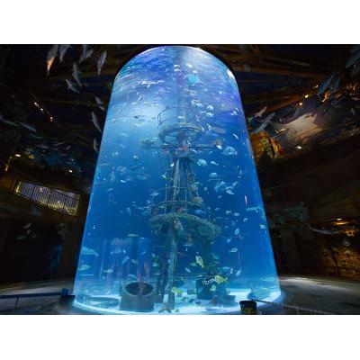 China Modern Design Single Viable Acrylic Fish Aquarium Tank , Tunnel Giant Custom Acrylic Aquarium Tanks# for sale