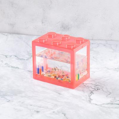 China Good Viable Hot Plastic Pet Betta Fish Tank Building Block Turtle Breeding@ from Mini Plastic Pet Fish Tank for sale