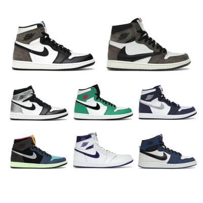 China Custom EVA Wholesale AJ 1 tank top original black travis high low basketball white off keuchain sneakers men shoes 3d air retro for sale