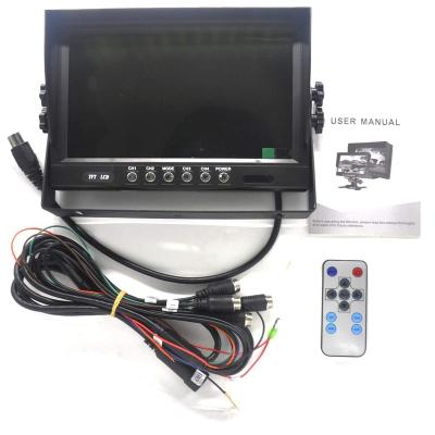 China Reversing Switching Auto Chinese Factory Portable Car Monitor 9 Inch Analog 4 Split Car TV Monitor for sale