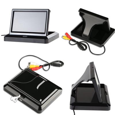 China Built-in Speaker Factory Price TFT LCD Car Headrest Monitor 5 Inch Foldable Car Monitor for sale