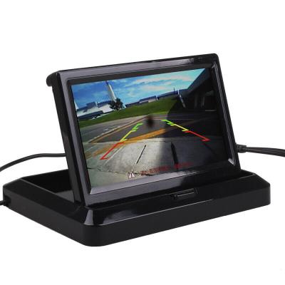 China Built-in Speaker Factory Direct Sales Car LCD Display Monitor Foldable 5 Inch Car Monitor for sale