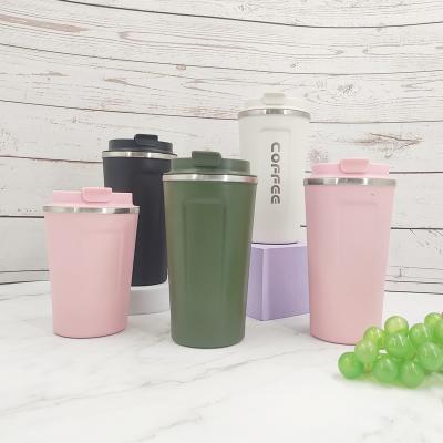 China New Fashionable Wholesale Custom Reusable Travel Stainless Steel Coffee Mug Stocked Custom With Plastic Lid for sale