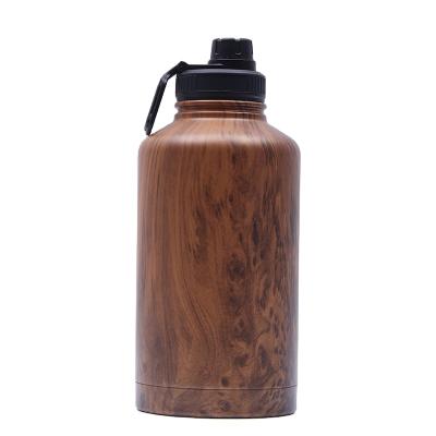 China Amazon Sustainable Hot Sale Stainless Steel 64oz/2000ml Wide Mouth Insulated Water Bottle With Straw for sale