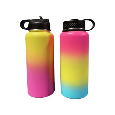 China Hot Selling Stocked Colorful Stainless Steel 32oz Wide Mouth Double Walled Insulated Water Bottle for sale