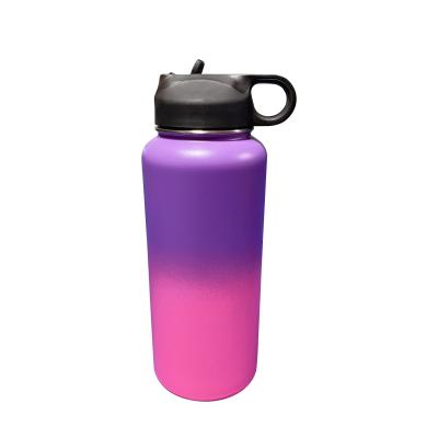 China Hot Selling Stocked Colorful Stainless Steel 32oz Wide Mouth Double Walled Insulated Water Bottle for sale