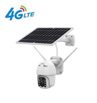 China NIGHT VISION 8W H.265 Loop Disc Pan Tilt Q5 4G Solar Power Outdoor Camera With Speaker for sale