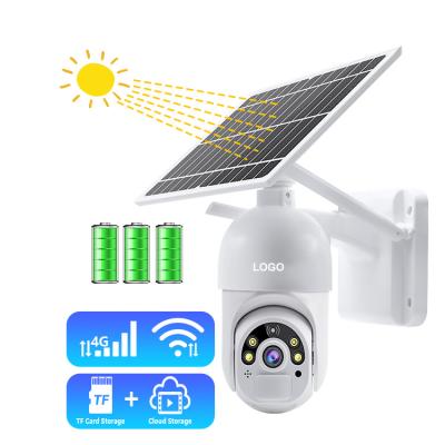 China Ptz 360 System Outdoor Panoramic Security Surveillance Low Power Consumption NIGHT VISION IP Wifi 4G Wireless CCTV Solar IP Camera Smart for sale