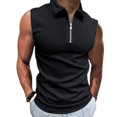 China Breathable ready to ship Wholesale Customized Logo Zip Front 100% polyester from stocklot men's manufacturer POLO Shirt for sale