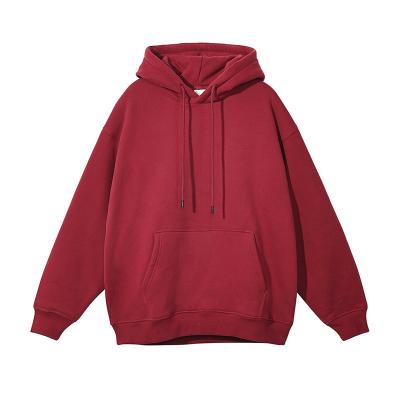 China New arrival winter collection hoodie 360GSM fleece sweater men and women breathable heavy brushed unisex solid sweatershirt for sale