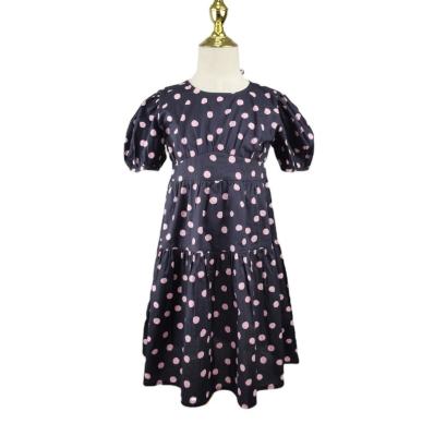 China 2023 Summer Spring Polka Dot Dress Young Teenager School Girls Breathable Mini Dress for sale