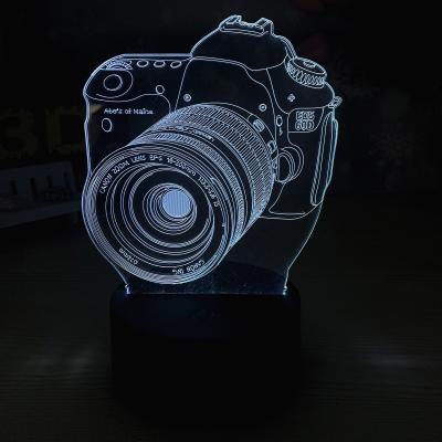 China Modern Creative Visual 3D Lamp Business Night Light Camera Lamp 3D Illusion Night Light Promotional Gifts for sale