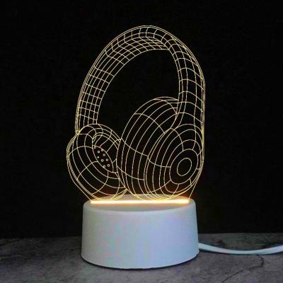 China Modern Warm Illusion LED Night Lamp 3D Visual Lamp For Kids Toy Christmas Birthday Gifts LED 3D Night Light for sale