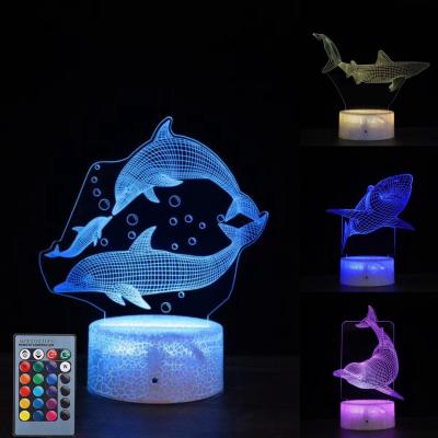 China Modern Anime Remote Control Custom Light Home Business Lamp Decoration 3D Promotional Table Night Light for sale