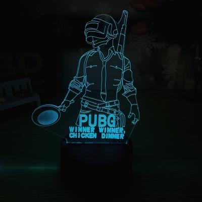 China Custom Wholesale 3D Night Light Modern Game LED 3D Night Light Illusion Lamp Game Room Decoration Night Light for sale