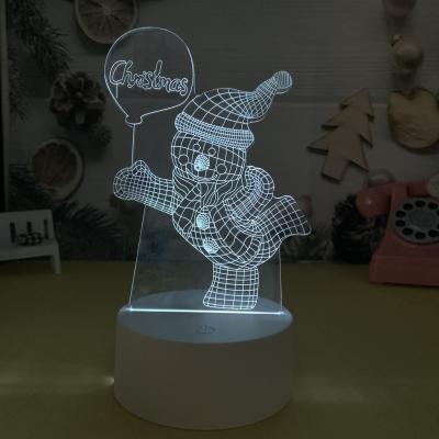 China Wholesale Modern Customizable Led Night Light Snowman Night Light3d Lamp Base Activity Gifts Lights Christmas Gift Creative Customization Model for sale