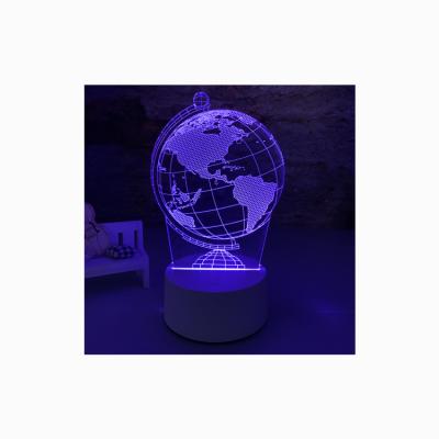 China 2021 best price 3D night globe custom made bedside lamp high quality modern customizable light logo for sale