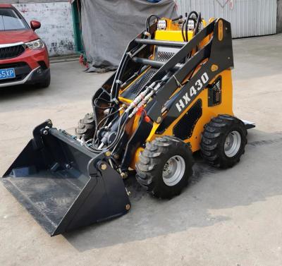 China Hot selling hotels automatic bucket leveling mini skid steer loader and attachments with best price for sale for sale