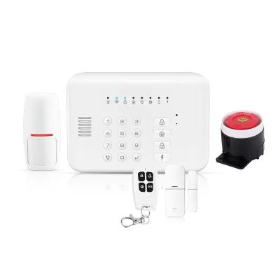 Cina Sistema di allarme di sicurezza domestica di GSM/RF433/TUYA WIFI con il sensore PIR Detector /Srien della porta ed il regolatore in vendita