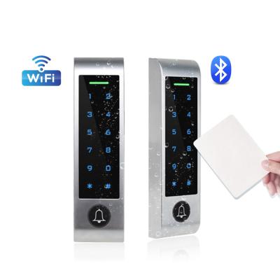 China IP66 resistente à água sem fio TTLock Remote Control Smart Door Lock Standalone Keypad RFID Tuya WIFI Access Reader Campainha da porta à venda