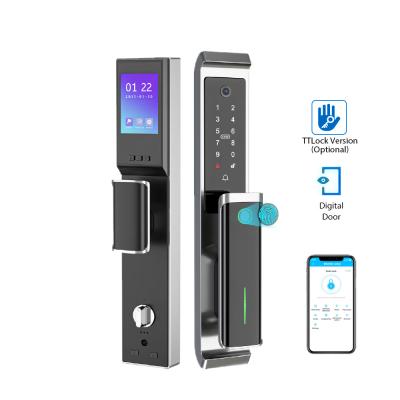 Chine Tuya & TT Lock Smart Digital Door Lock avec caméra APP/empreinte digitale/carte/mot de passe/vérification mécanique de la clé à vendre