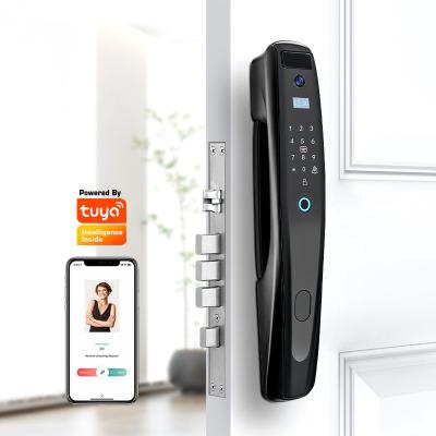 China Biometría de huellas dactilares y contraseña IC Card Smart Door Lock con TUYA WIFI/TT Lock APP Visor Vision Digital con cámara en venta