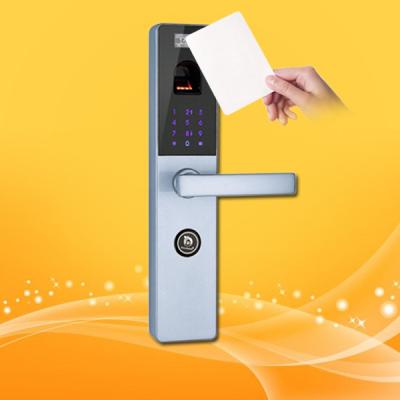 China Waterproof Keyless RFID Card Door Lock 40-150mm Thickness With Touch Screen for sale