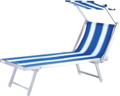 China Easy-carry Aluminum Beach Sunbed Relax Sun Lounger Sunbathing Professional Sunbed Italy for sale