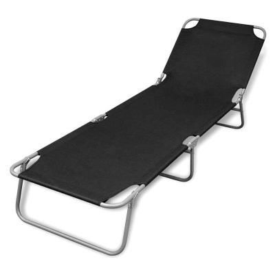 China Easy-Carry Folding Adjustable Backrest Beach Chaise Longue Chair Sun Sofa Sunbathing Recliner Cradle for Outdoor Patio Yard Poolside for sale