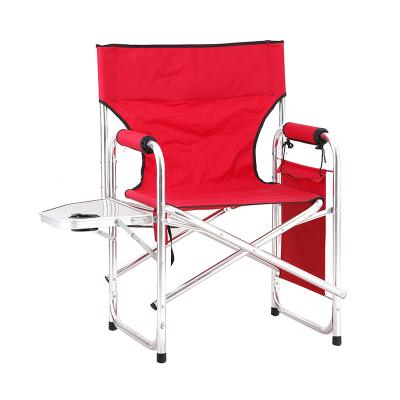 China Modern Heavy Duty Camping Director Chair Oversize Padded Folding Seat with Side Table and Side Pockets, Supports 396 lbs for sale