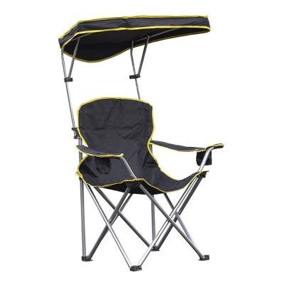 China Modern Camp Chair with Shade Canopy Recliner Folding Camping Chair with Carry Bag for Outdoor Camping Hike Beach, Heavy Duty 330 lbs for sale