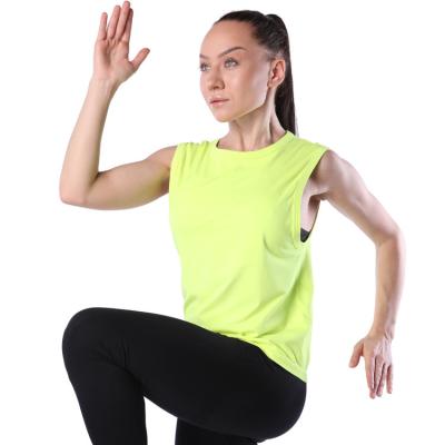 China Breathable High Quality Solid Customizable Yoga Vest Gym Workout Vest Women's Lady Girl Soft Singlet for sale