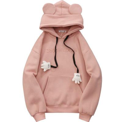 China 2021 New Fashion Anti-wrinkle Cute Cartoon Girl Popular Cute Long Sleeved Hoodie Women's T-shirt Hoodie for sale