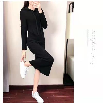 China 2021 Hot Selling Custom Women's Autumn Winter High Quality Soft Empty Hooded Casual Dress Wholesale Anti-Static Long for sale