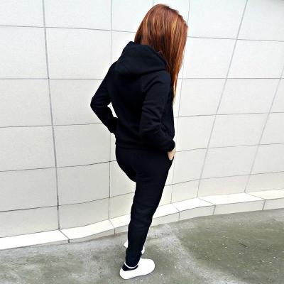 China Hot Selling Plus Size Women Casual 2 Piece Tracksuit Hoodies Sports Tracksuits Crop Women Sweatsuit Set for sale