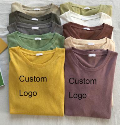 China Wholesale Women's Cotton Anti-Wrinkle Polyester T-shirt Custom Logo Tee Shirt Woman T-shirt OEM Mask Multi Color T-shirts for sale