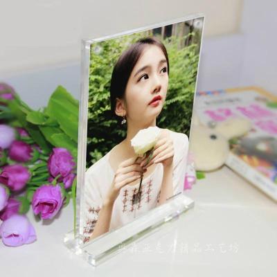 China UNIS 2021 New Acrylic Countertops Acrylic Display Stand Sign Advertising Stand Handmade for sale