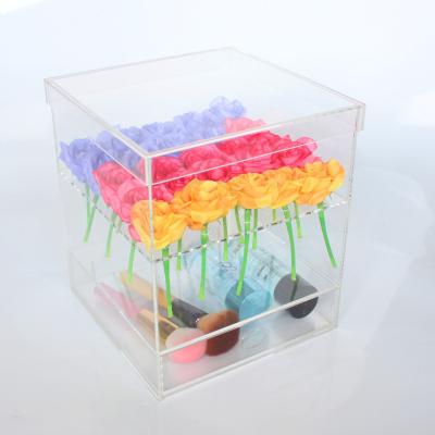 China UNIVERSE Flower Custom Clear Acrylic Display Box Handmade for sale