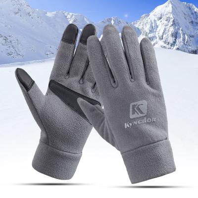 China Hands Warmer Creen Wholesale Full Finger Warm Touch Winter Fleece Gloves Thicker Winter Gloves For Women Men for sale