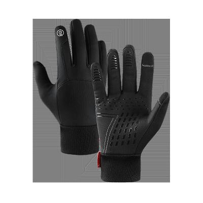 China Factory Winter Full Finger Touch Screen Custom Bike Riding Gloves Waterproof Thermal Motorcycle Driving Cycling Gloves for sale