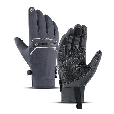 China 2023 New Winter Style Full Finger Thermal Touch Screen Gloves Men Women Anti-slip PU For Working Cycling Hiking for sale